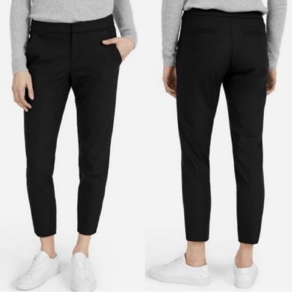 Everlane Black Slim Wool Trouser Pants Black Size 12 - Picture 1 of 9